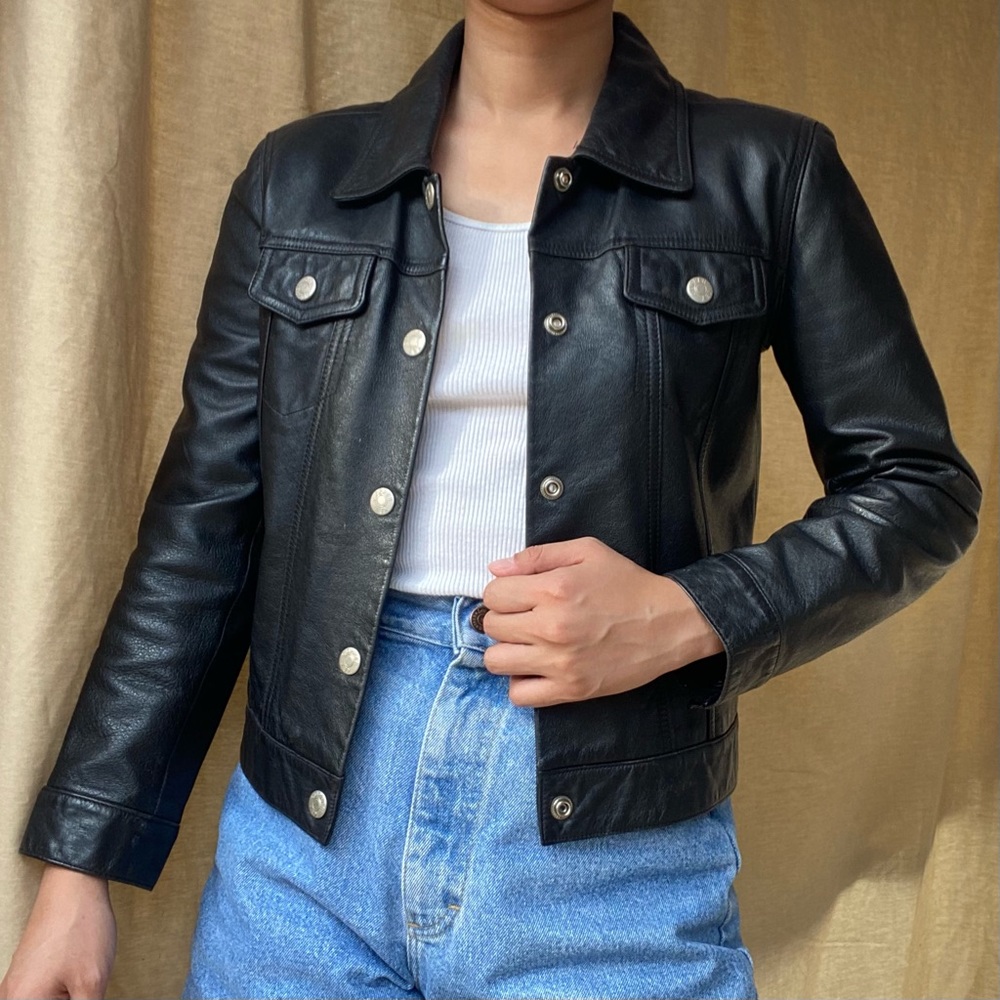 🚫SOLD🚫 Classic Leather Shacket 🖤